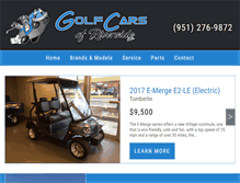 Tablet Screenshot of golfcarsofriverside.com